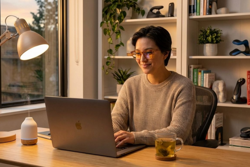 Czy okulary blokujące niebieskie światło poprawiają sen?