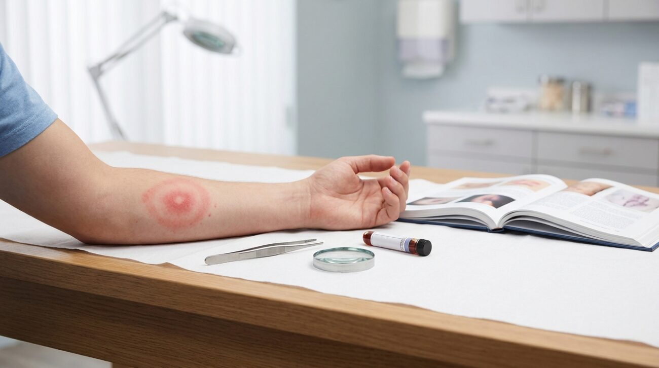Rumień wędrujący – jak wygląda typowy objaw boreliozy po ukąszeniu kleszcza?